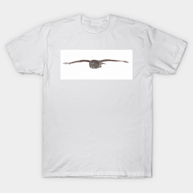 Great Grey Owl T-Shirt by Jim Cumming